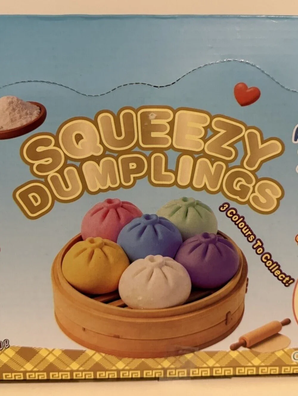 Squeezy Dumplings 12pc Full Case Mystery Squishy Sensory Fidget Steamer Toys
